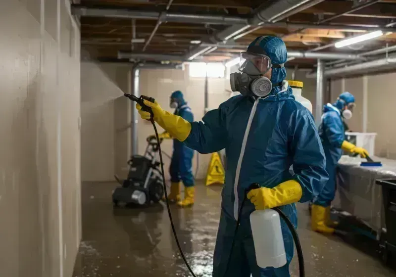 Basement Sanitization and Antimicrobial Treatment process in Sheridan, IL