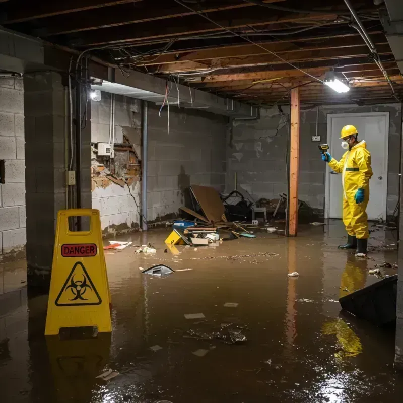 Flooded Basement Electrical Hazard in Sheridan, IL Property